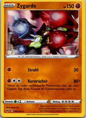 Pokémon-Karte Zygarde 093/185 Farbenschock