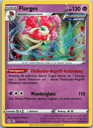 Pokémon-Karte Florges 073/203 Drachenwandel