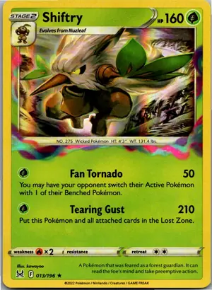 Pokémon-Karte Shiftry Tengulist 013/196 Verlorener Ursprung