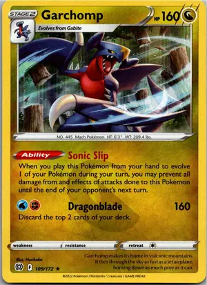Pokémon-Karte Garchomp Knakrack 109/172 Strahlende Sterne