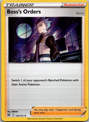 Pokémon-Karte Boss's Orders Befehl vom Boss 132/172 Strahlende Sterne