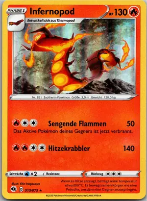 Pokémon-Karte Infernopod 010/073 Weg des Champs