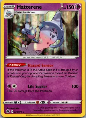 Pokémon-Karte Hatterene Silembrim 020/073 Weg des Champs
