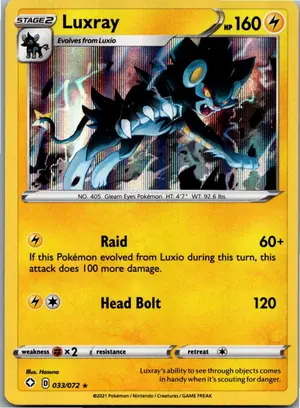 Pokémon-Karte Luxray Luxtra 033/072 Glänzendes Schicksal