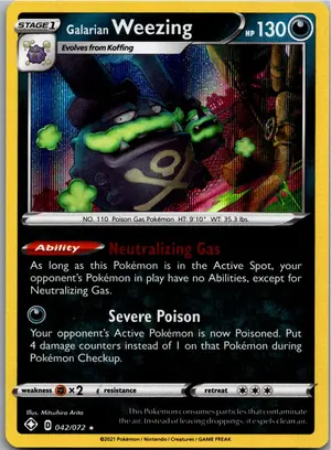 Galarian Weezing Smogmog Exemplar 1,25 €
