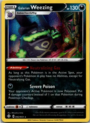 Galarian Weezing Smogmog Exemplar 1,25 €
