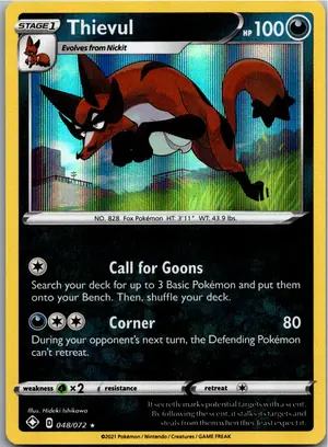 Pokémon-Karte Thievul Gaunux 048/072 Glänzendes Schicksal