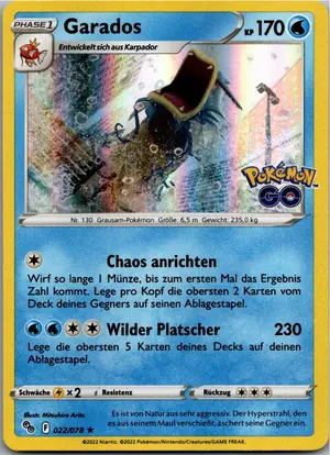 Pokémon-Karte Garados 022/078 Pokémon GO