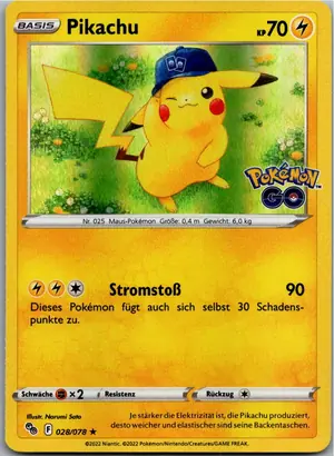 Pokémon-Karte Pikachu 028/078 Pokémon GO