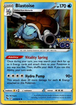 Blastoise Turtok Exemplar 11,25 €