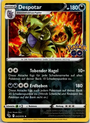 Pokémon-Karte Despotar 043/078 Pokémon GO