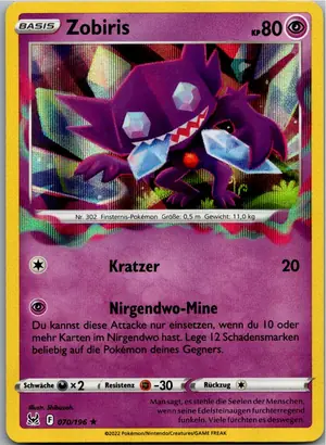 Pokémon-Karte Zobiris 070/196 Verlorener Ursprung