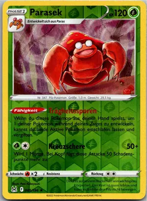 Pokémon-Karte Parasek 005/196 Verlorener Ursprung