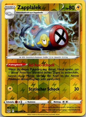 Pokémon-Karte Zapplalek 060/196 Verlorener Ursprung