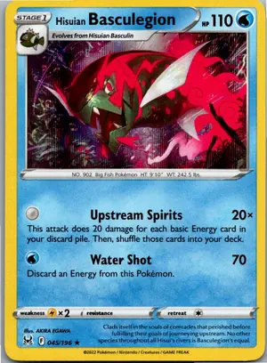 Pokémon-Karte Hisuian Basculegion Hisui-Salmagnis 045/196 Verlorener Ursprung