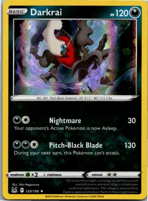 Pokémon-Karte Darkrai 120/196 Verlorener Ursprung