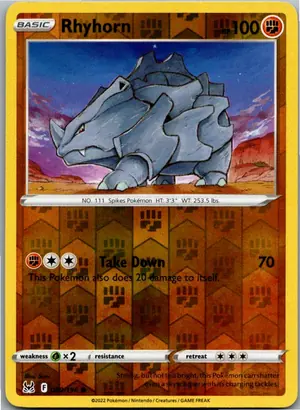 Pokémon-Karte Rhyhorn Rihorn 089/196 Verlorener Ursprung