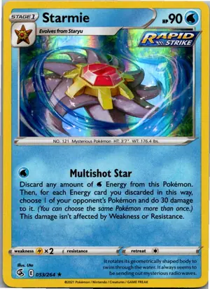 Pokémon-Karte Starmie 053/264 Fusionsangriff