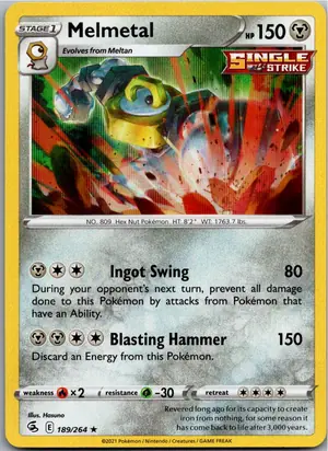 Pokémon-Karte Melmetal 189/264 Fusionsangriff