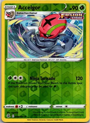 Pokémon-Karte Accelgor Hydragil 014/264 Fusionsangriff