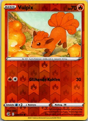 Pokémon-Karte Vulpix 028/264 Fusionsangriff