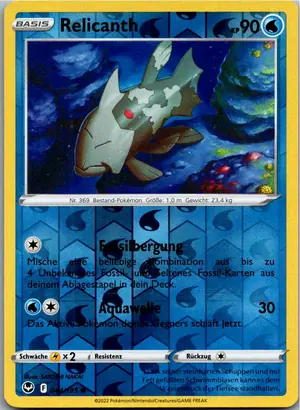 Pokémon-Karte Relicanth 044/195 Silberne Sturmwinde