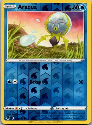 Pokémon-Karte Araqua 047/195 Silberne Sturmwinde