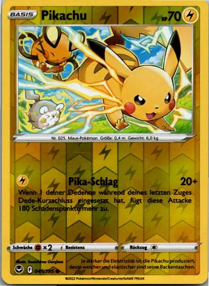 Pokémon-Karte Pikachu 049/195 Silberne Sturmwinde