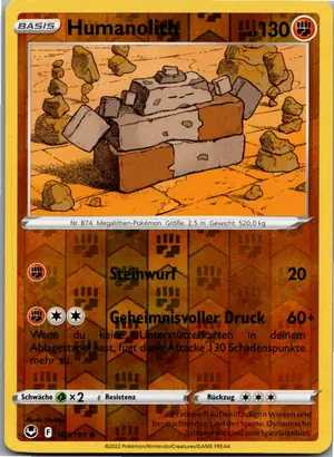 Pokémon-Karte Humanolith 101/195 Silberne Sturmwinde