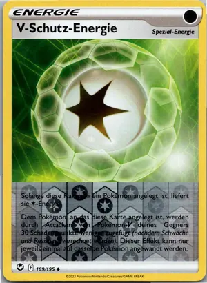 Pokémon-Karte V-Schutz-Energie 169/195 Silberne Sturmwinde