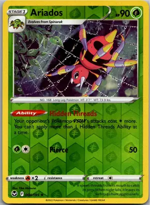 Pokémon-Karte Ariados 004/195 Silberne Sturmwinde