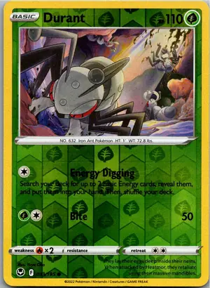 Pokémon-Karte Durant Fermicula 013/195 Silberne Sturmwinde