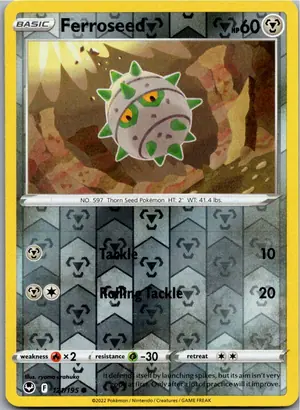 Pokémon-Karte Ferroseed Kastadur 121/195 Silberne Sturmwinde