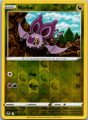 Pokémon-Karte Noibat eF-eM 132/195 Silberne Sturmwinde