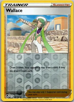 Pokémon-Karte Wallace Wassili 166/195 Silberne Sturmwinde