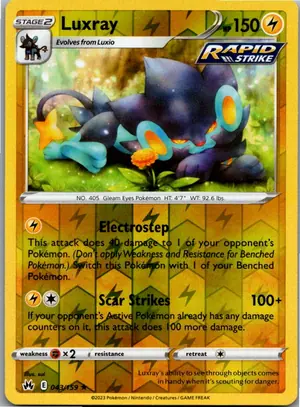 Pokémon-Karte Luxray Luxtra 043/159 Zenit der Könige