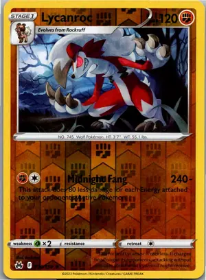 Pokémon-Karte Lycanroc Wolwerock 074/159 Zenit der Könige