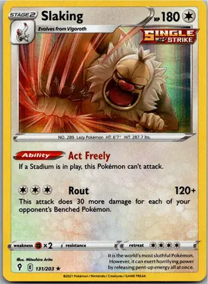 Pokémon-Karte Slaking Letarking 131/203 Drachenwandel