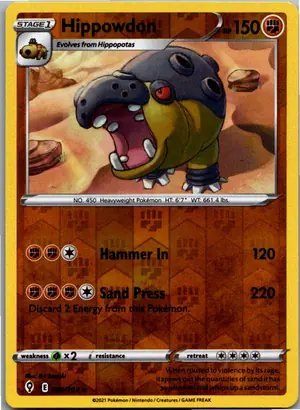 Pokémon-Karte Hippowdon Hippoterus 085/203 Drachenwandel