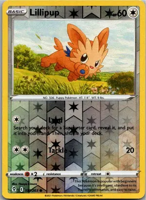 Pokémon-Karte Lillipup Yorkleff 133/203 Drachenwandel