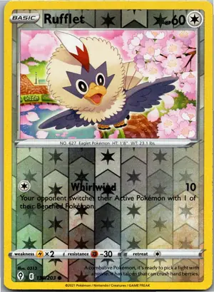 Pokémon-Karte Rufflet Geronimatz 136/203 Drachenwandel