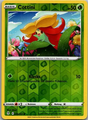 Pokémon-Karte Cottini 015/203 Drachenwandel