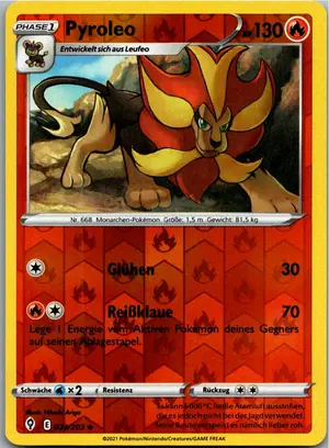Pokémon-Karte Pyroleo 023/203 Drachenwandel