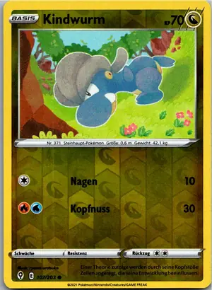 Pokémon-Karte Kindwurm 107/203 Drachenwandel