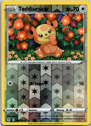 Pokémon-Karte Teddiursa 126/203 Drachenwandel