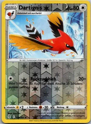 Pokémon-Karte Dartignis 139/203 Drachenwandel