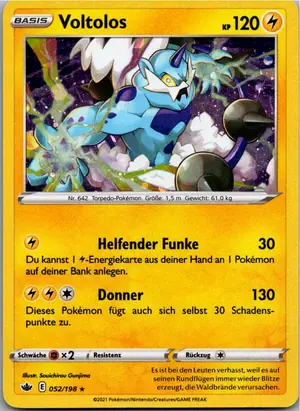 Pokémon-Karte Voltolos 052/198 Schaurige Herrschaft