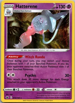 Pokémon-Karte Hatterene Silembrim 073/198 Schaurige Herrschaft
