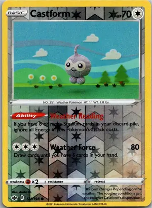 Pokémon-Karte Castform Formeo 121/198 Schaurige Herrschaft