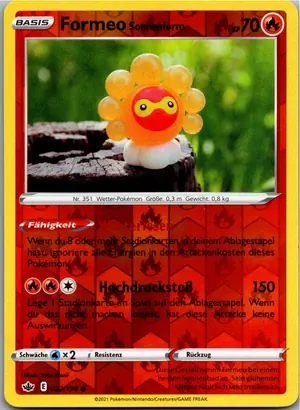 Pokémon-Karte Formeo Sonnenform 022/198 Schaurige Herrschaft